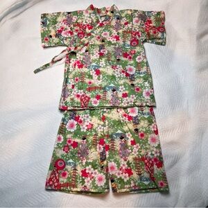 VTG 2002 Sakura Made in Japan Kimono Set Size 95 (2T–3T) Festival Outfit